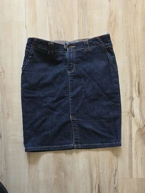 Lacoste Dark Blue Denim Pencil Skirt